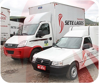 Veículos utilitários da Sete Lagos para transporte dedicado